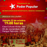 Presentación de Poder Popular, una nueva organización anticapitalista, feminista y ecosocialista.