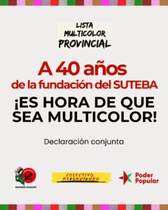 A 40 años de la fundación del SUTEBA: ¡es hora de que sea Multicolor!